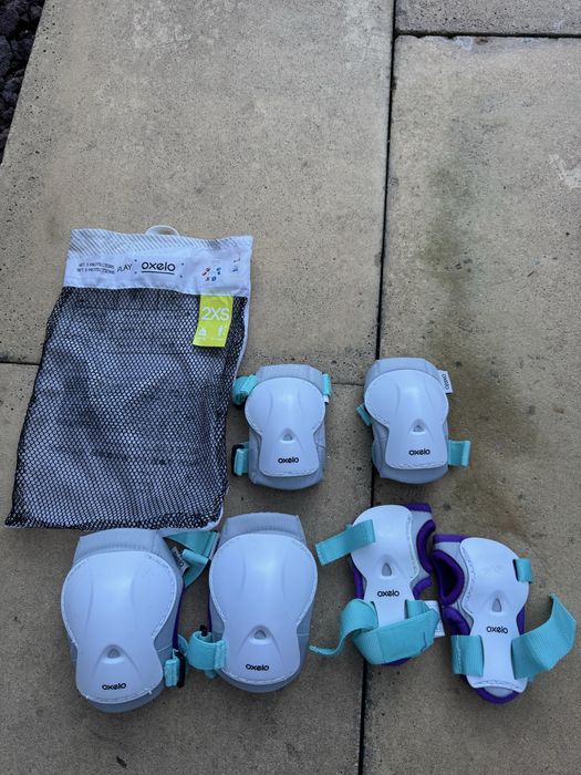 Conjunto joelheiras, cotoveleiras e protetor pulsos criança