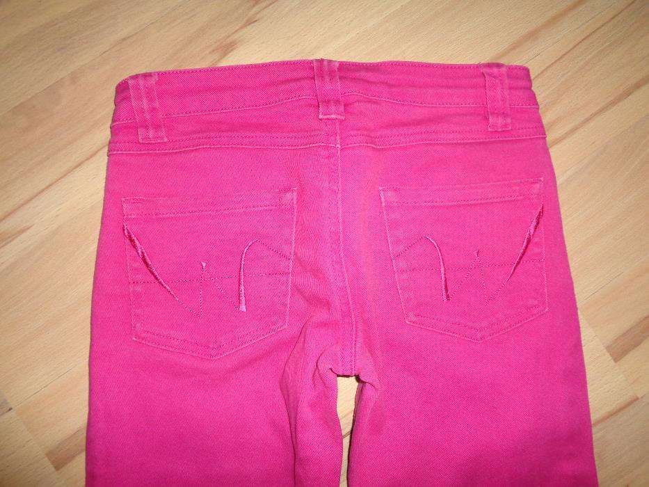 WETSEAL JEANS różowe fukcja wąskie spodnie jeansowe rurki skinny