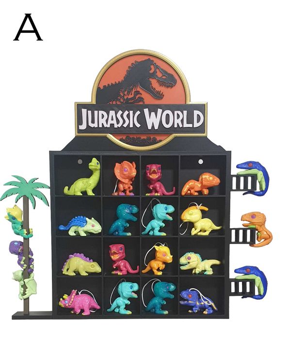 Półka na Mini Figurki Funko Pop Jurassic World z Kinder Joy