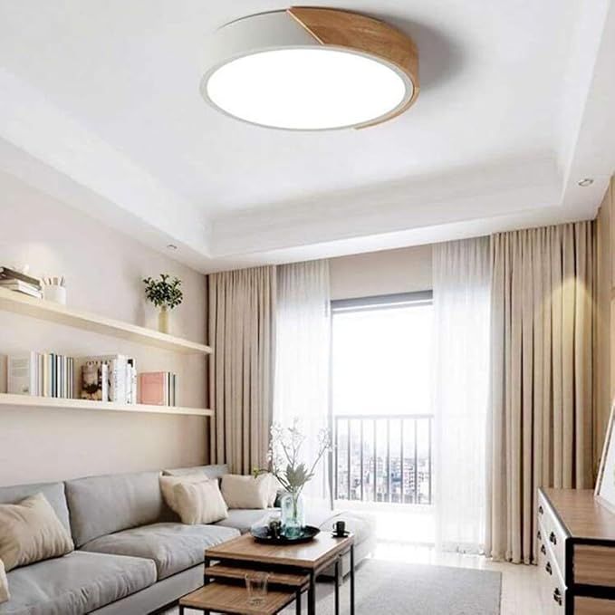 Minifair Okrągła Lampa LED 40 cm – Trójkolorowe Oświetlenie Sufitowe