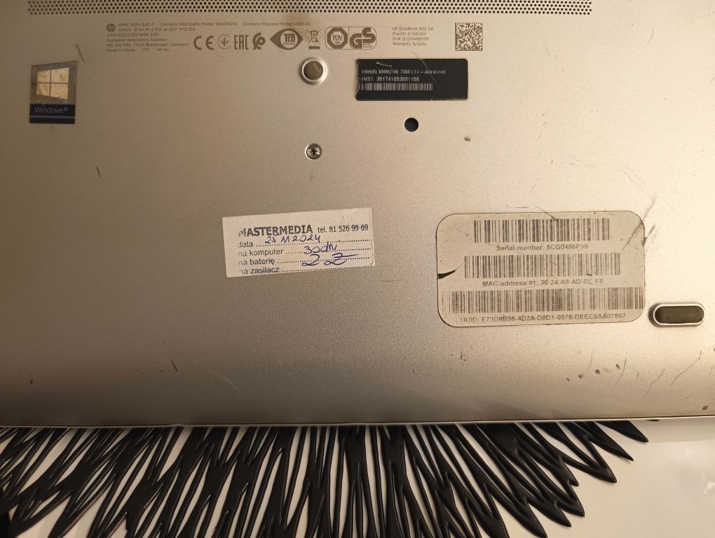 Laptop HP EliteBook 850 G6 i5