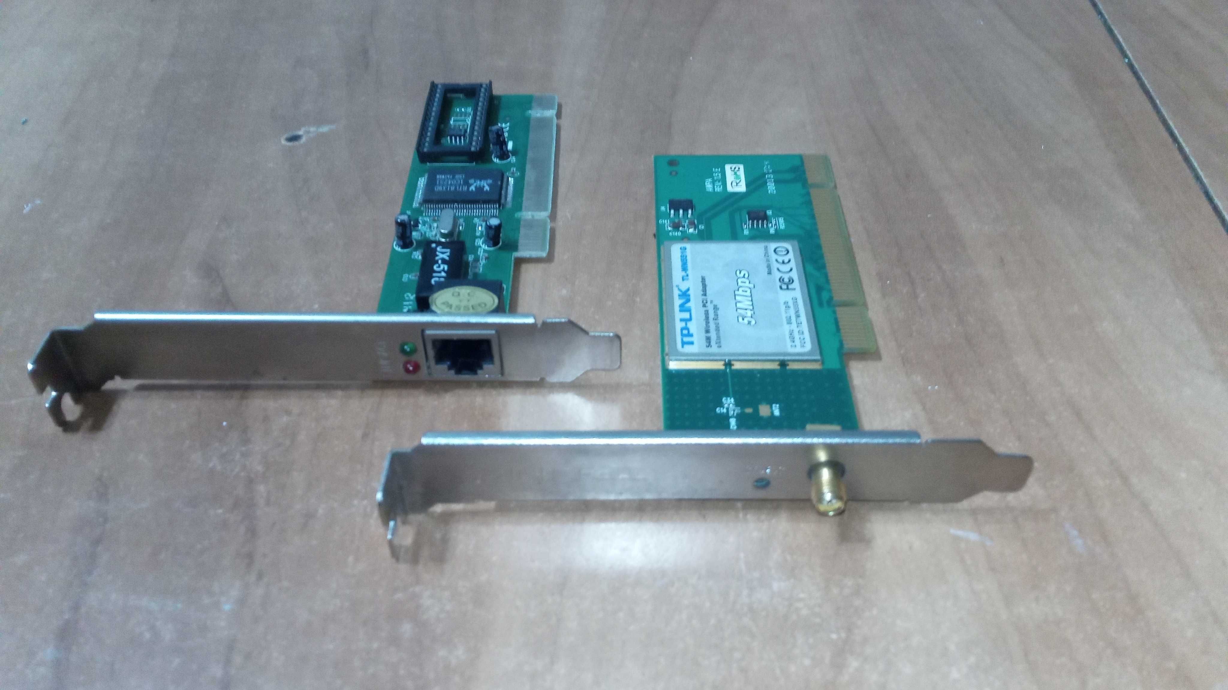 2 karty PCI   WiFi i LAN TP-LINK TL-WN551G i Ralink LAN