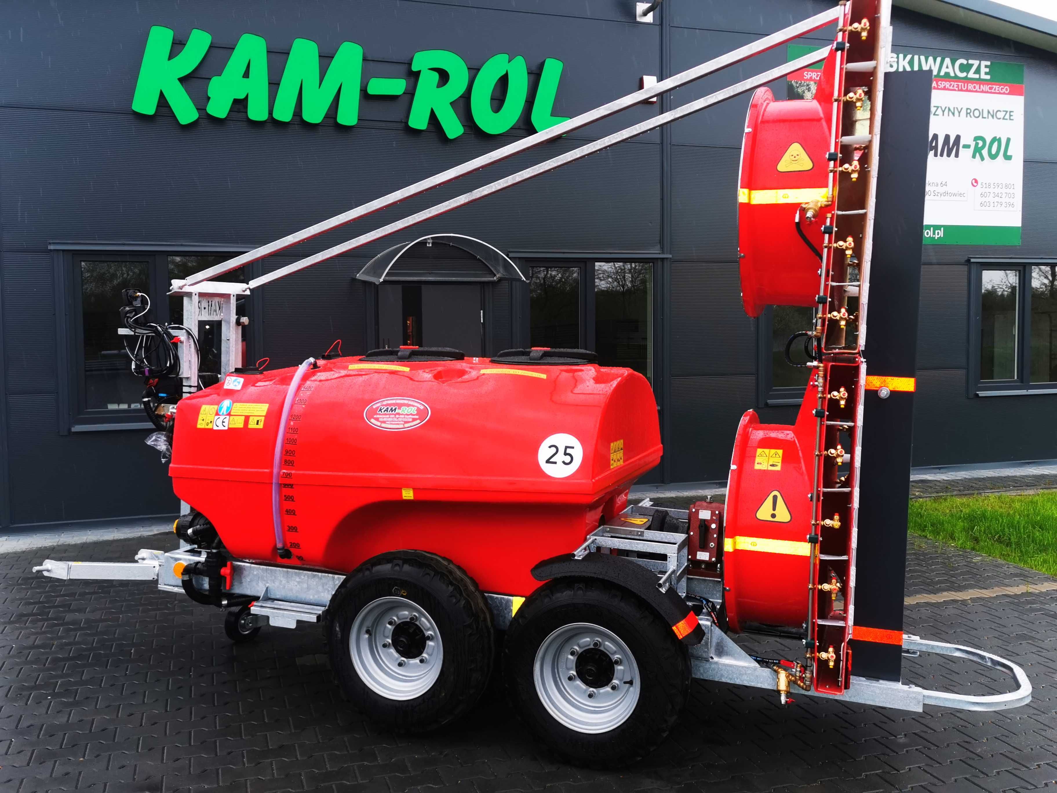 Opryskiwacz sadowniczy KAM-ROL,1000l ,NOWY, dwa wentylatory,kolumna