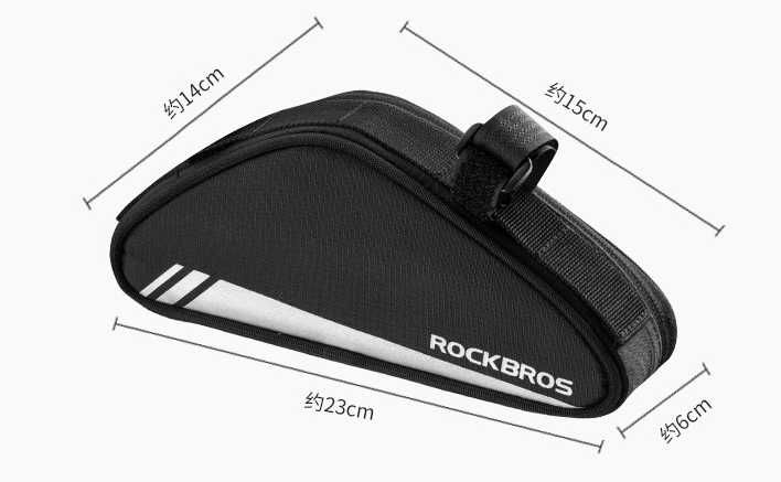 Сумка под раму велосипеда ROCKBROS B55-BK, черная велосумка вело