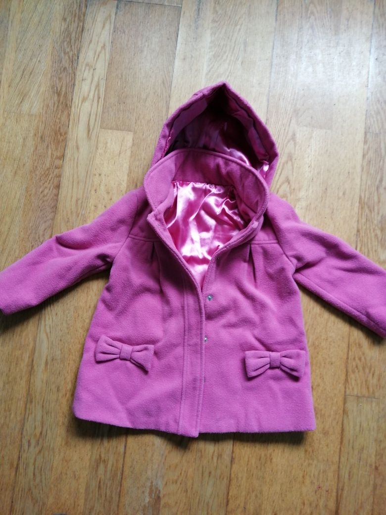 Casaco parka rosa 92 cm 1 / 2 anos