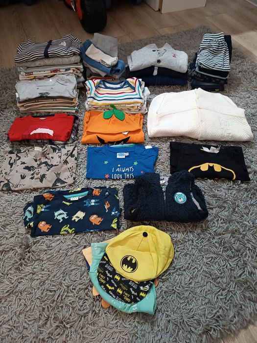 Paczka ubranek dla chłopca rozm 74 58sztuk