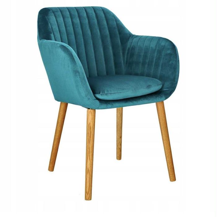 Krzesło Westwing z aksamitu drewniane nogi