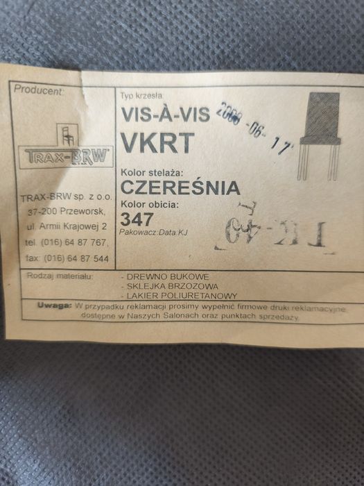 Stół kwadratowy rozkładany + 4 krzesła (lub osobno)