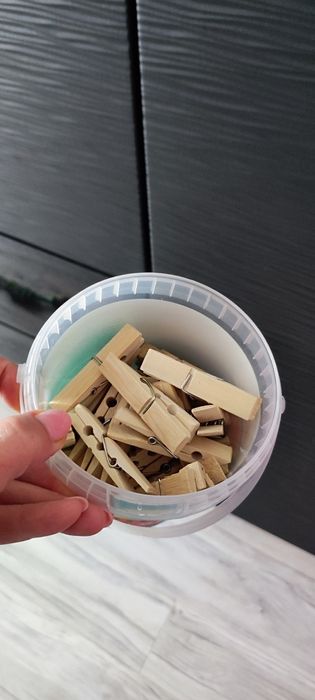 Duży kosz na pranie Curver+ nowe bambusowe klamerki gratis
