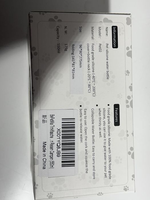 Butelka Poidło składane dla psa