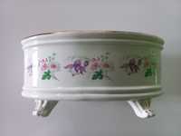 Piękna porcelanowa waza lub oslona doniczki antyk Equestrian Ceramics.