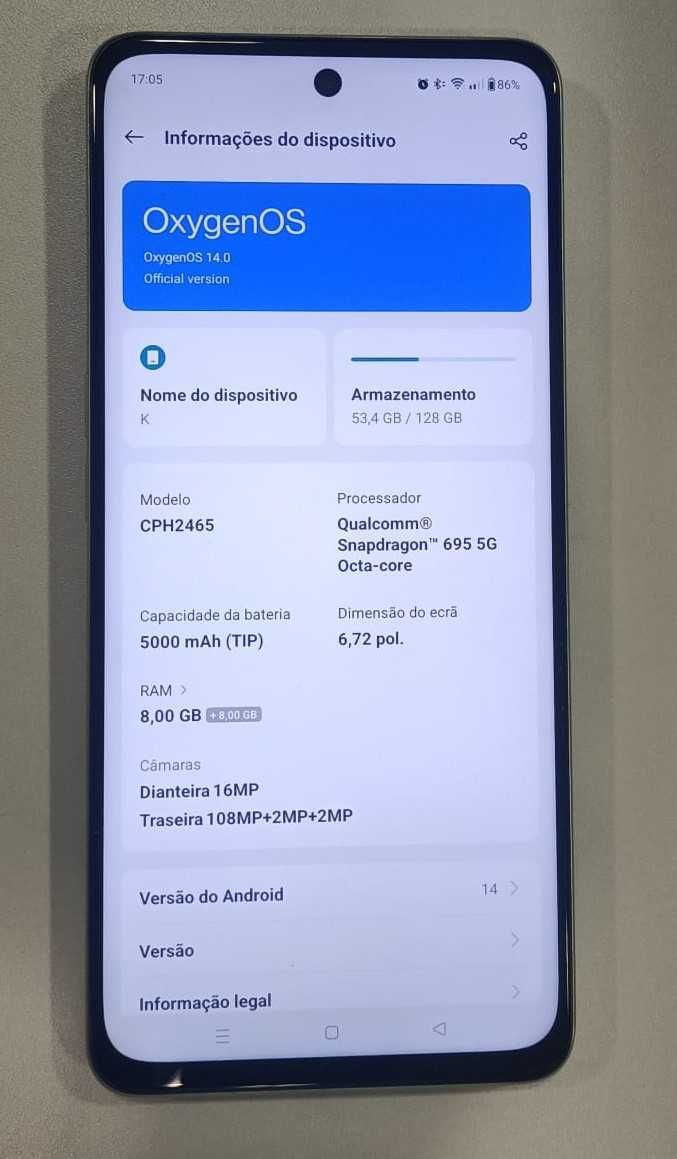Smartphone Oneplus Nord CE 3 Lite 5G