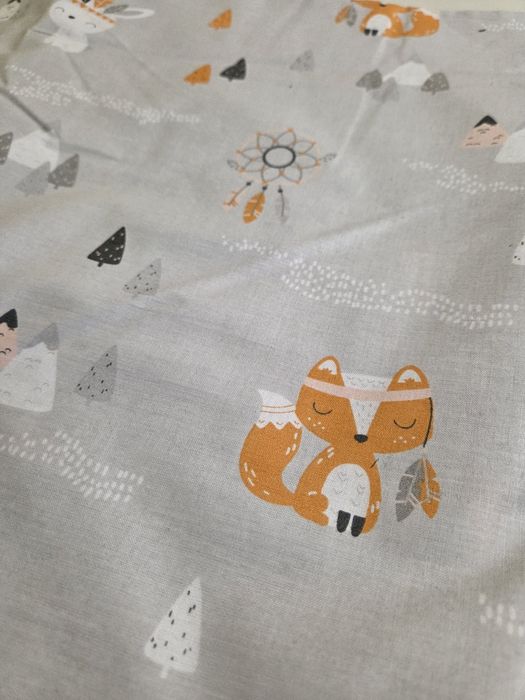 Tkanina bawełna apacze na szarym tle 6mb