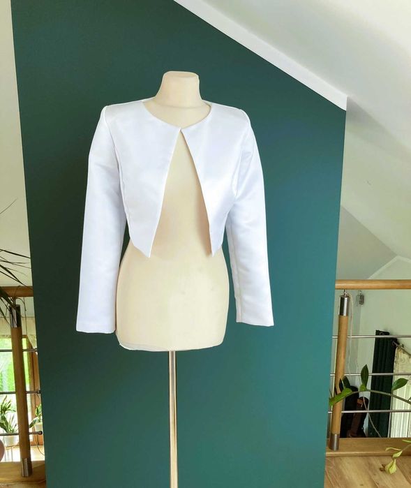 Białe bolerko, rozmiar 40, 42 i 48, wyprzedaż