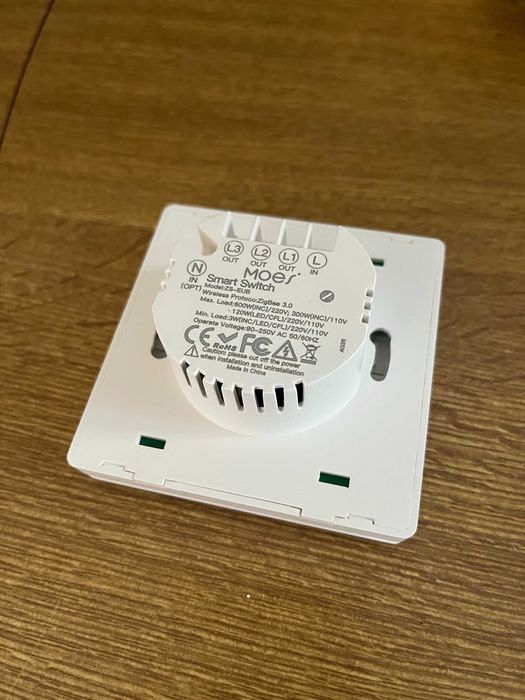 Interruptor Push para Estores Branco Zigbee 3.0 - Tuya / Smartlife