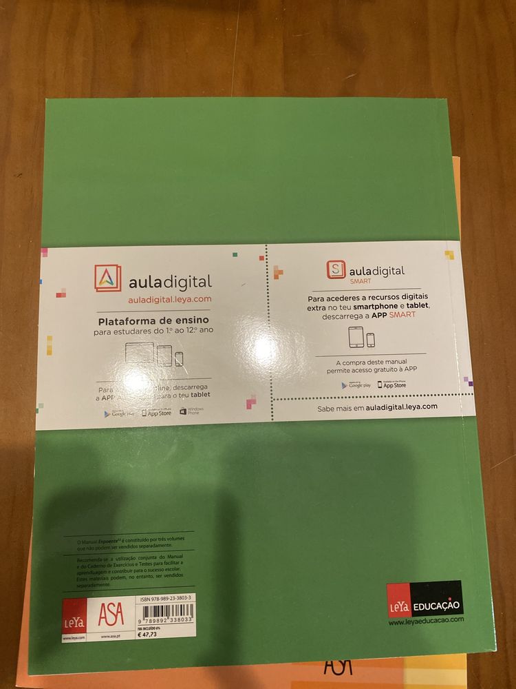 Manuais matematica A 12  volumes 1, 2 e 3 e caderno de acividades