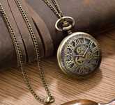 Relógio de Bolso Vintage Design Romano Steampunk - Envio Grátis