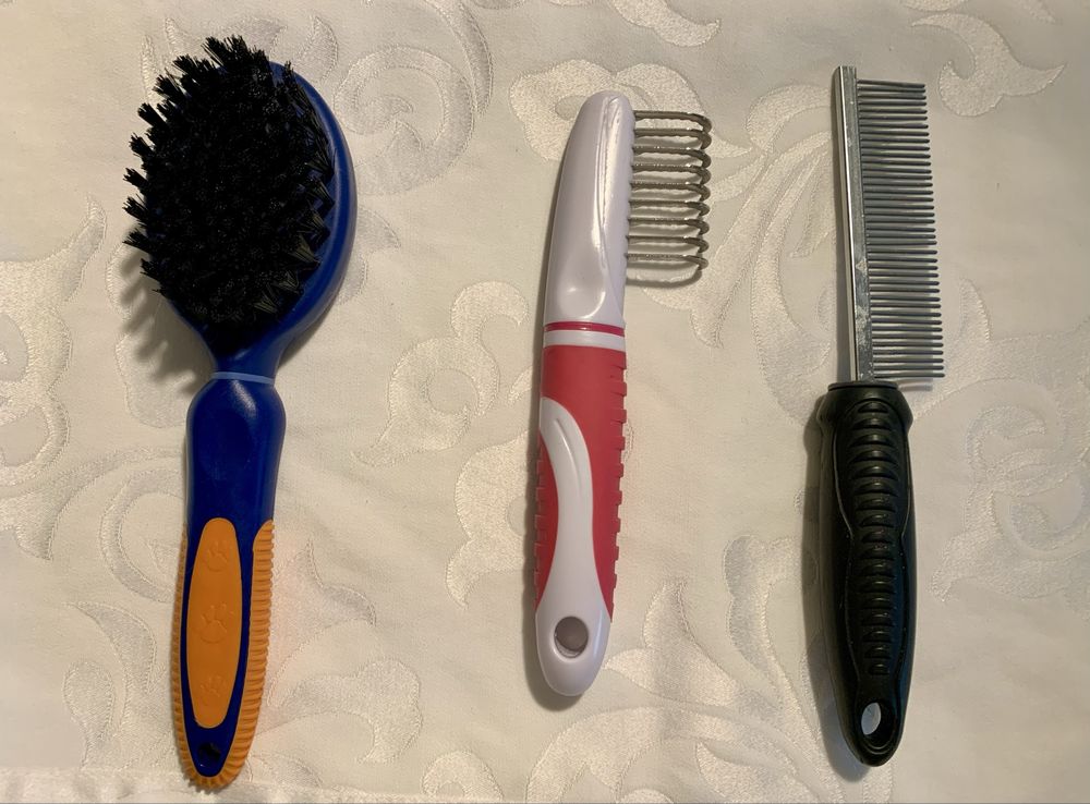 Set escova e pentes para cão/ gato