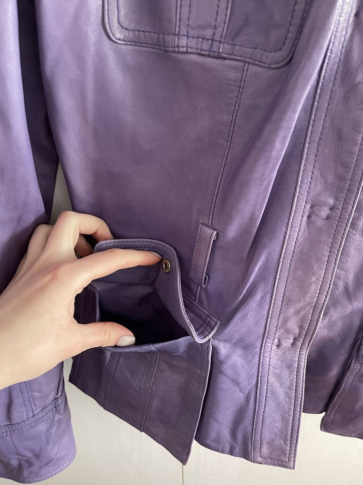 Шкіряна куртка Gianni Versace Collection, оригінал, плащ, піджак