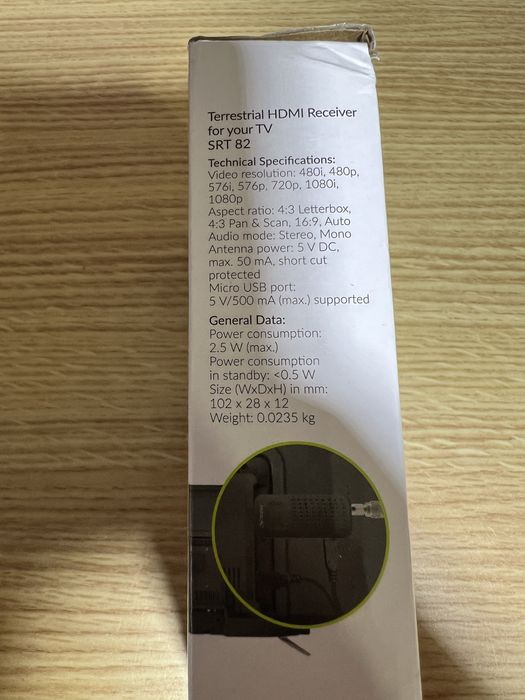 Receptor Descodificador TDT DVB T2 Strong - NOVO