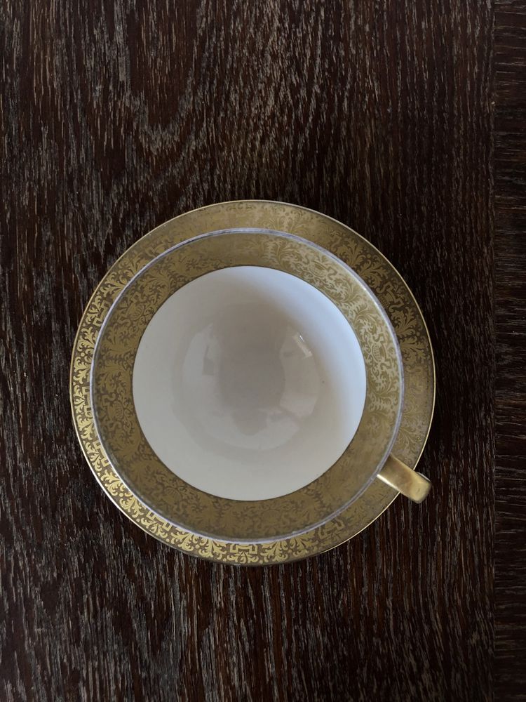 Filiżanka ceramika z Bawarii złota vintage