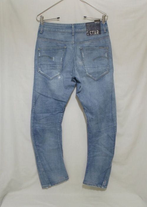 Новые джинсы голубые штопаные W27 L32 *G-Star* Ark loose tapered