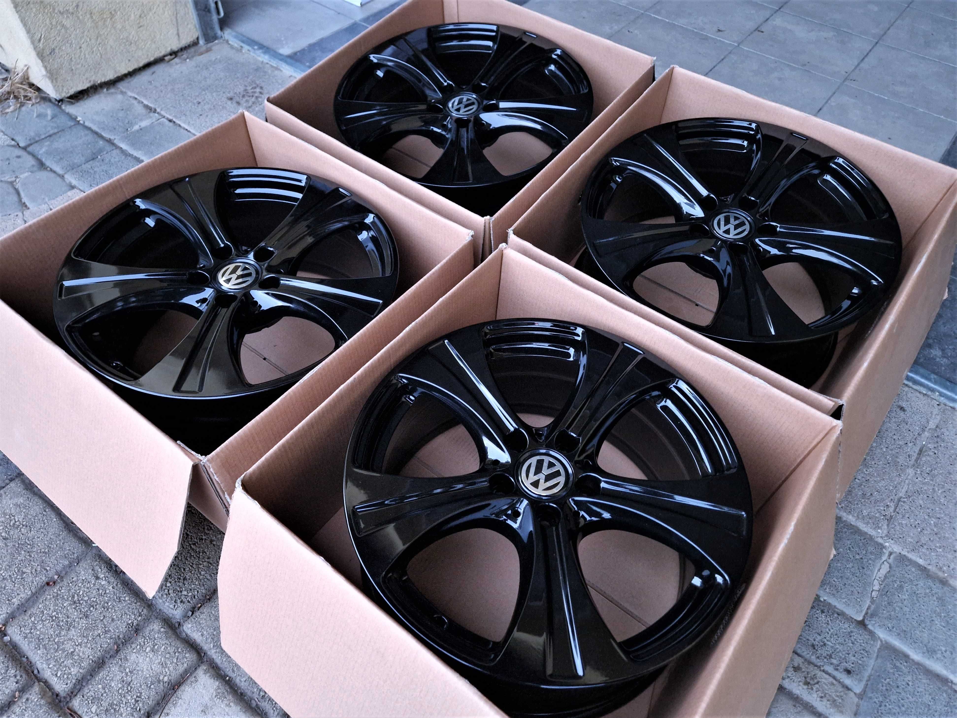 Alufelgi 18 5x112 VW Passat Tiguan Sirocco Arteon Czarne 632#