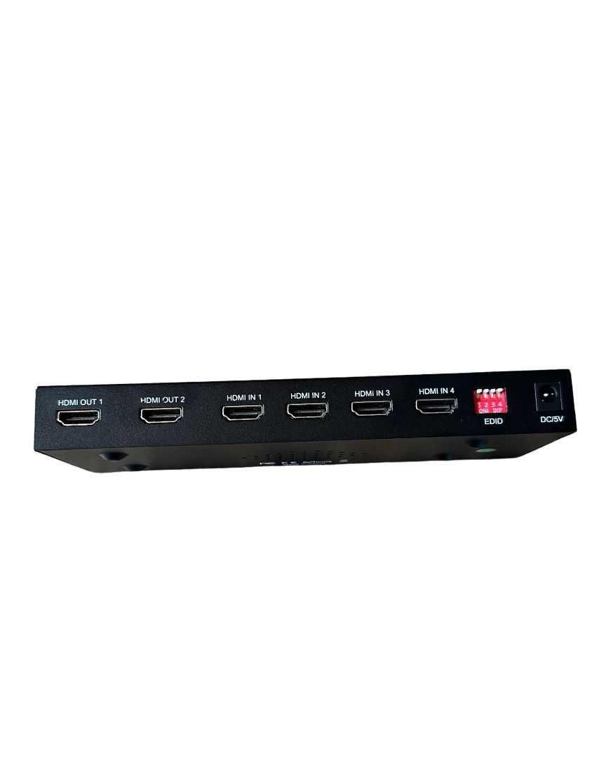 Przełącznik matrycowy HDMI Matrix Switch Splitter 4x2 1.4b Pilot k1025