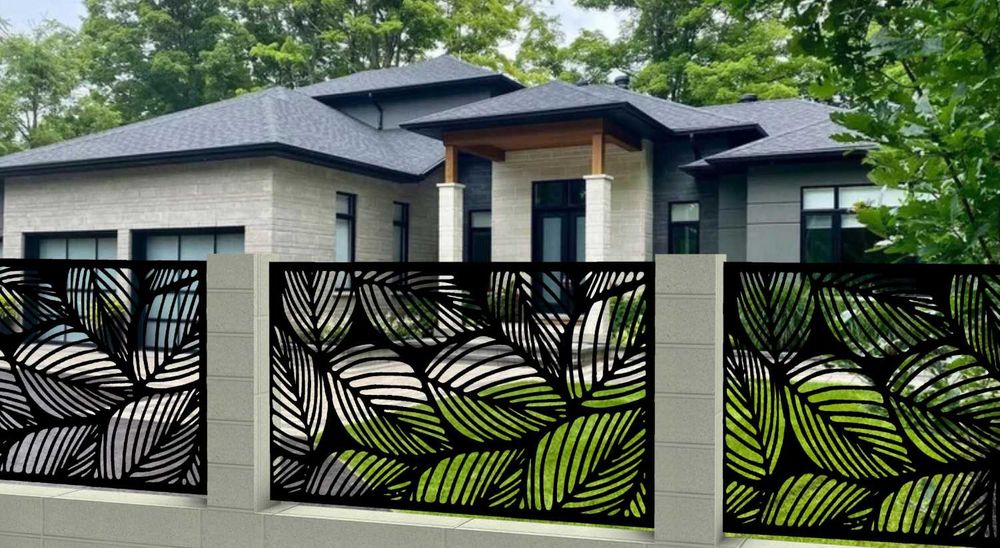 Ogrodzenie brama panel przęsło panelowe wycinane laserowo ozdobne CNC