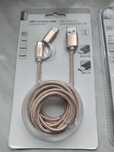 Kabel 2w1 z przejściówką micro usb na c