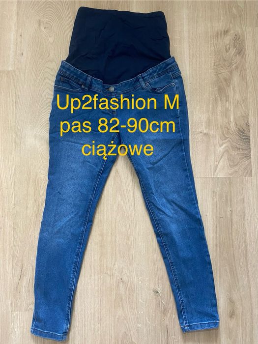 Up2fashion M 38  ciążowe niebieskie  spodnie jeasny dżinsy Vintage