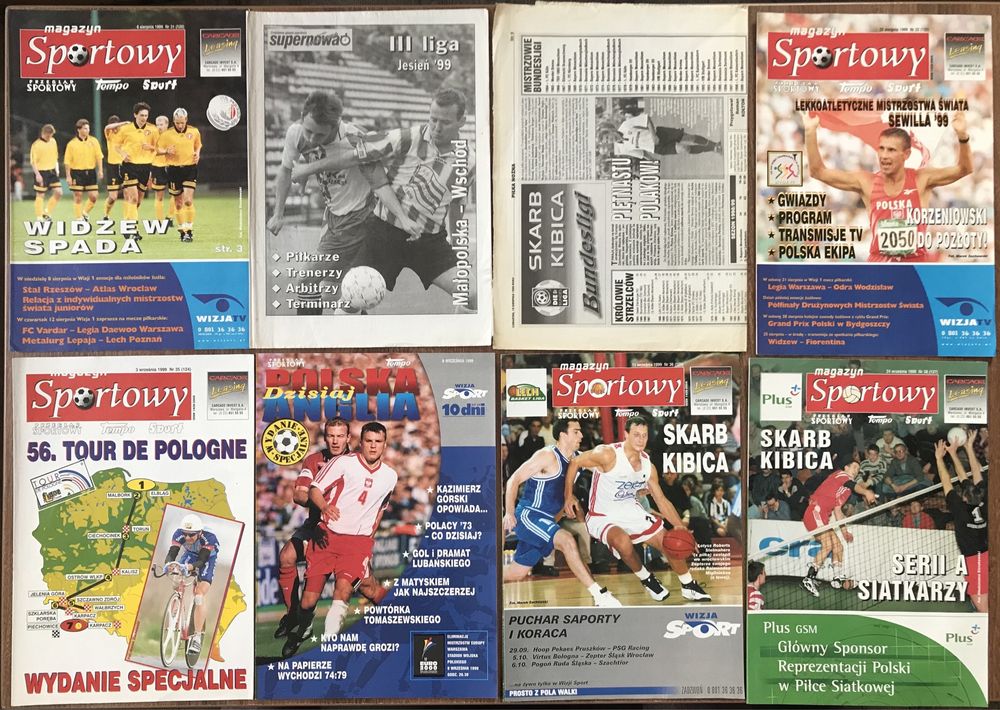 Skarb kibica, magazyn sportowy - rocznik 1999, Przegląd, Tempo, Sport