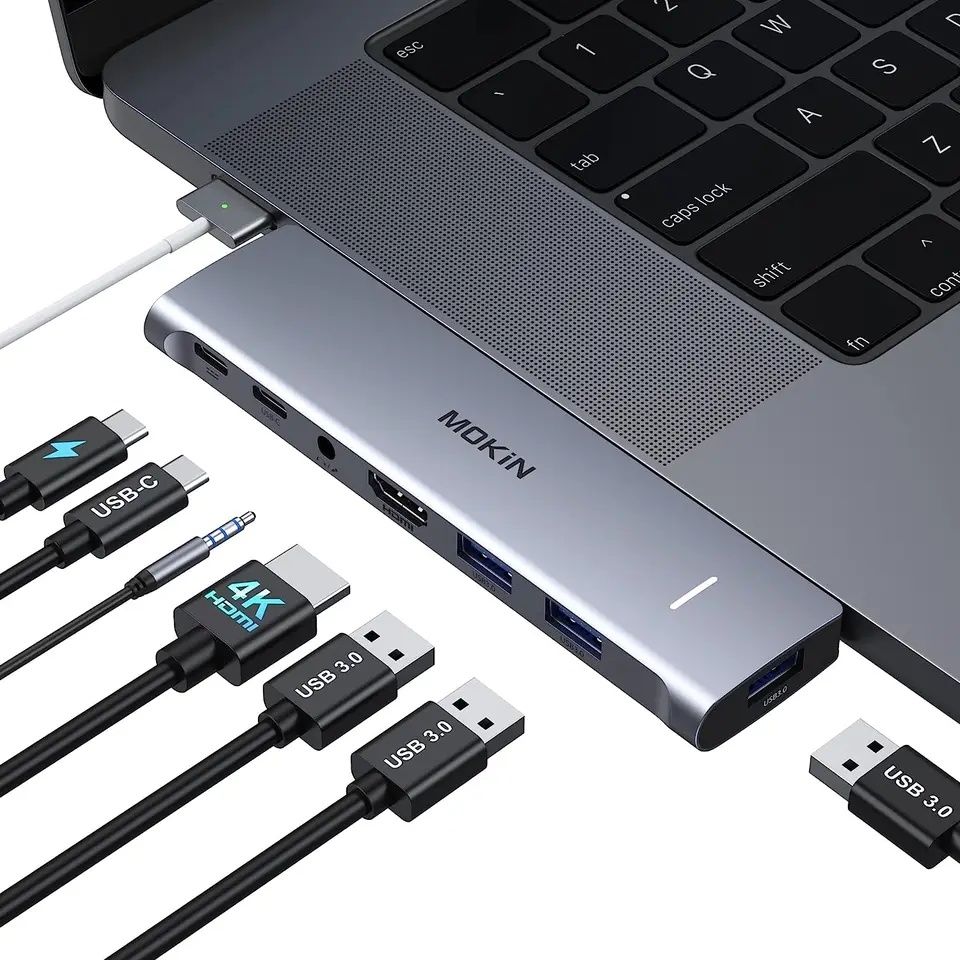 USB-Hub док-станция концентратор Macbook Air Pro M1 M2 MOKiN адаптер