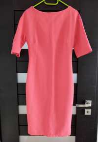 Prosta, elegancka klasyczna ołówkowa sukienka midi, roz.38