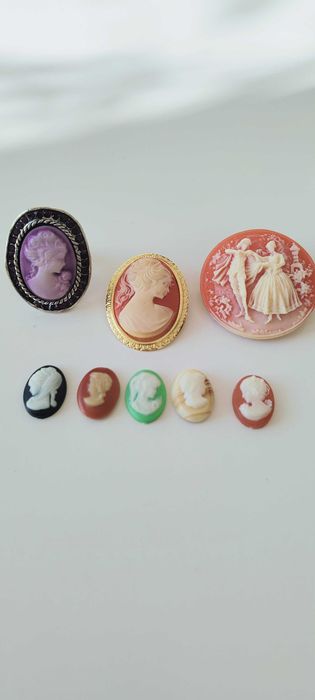 Камея . бижутерия.кольцо, брошь.