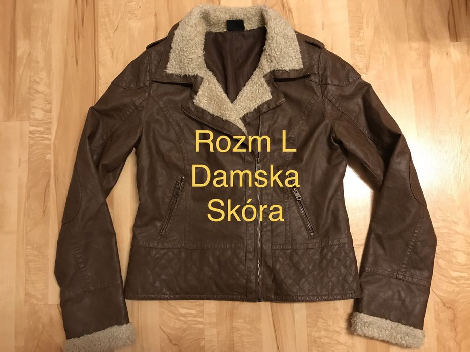 Kurtka damska Colours of The world L sztuczna eko skóra z futerkiem