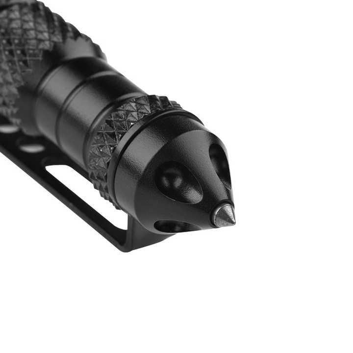 Тактическая ручка со стеклобоем с чёрными чернилам