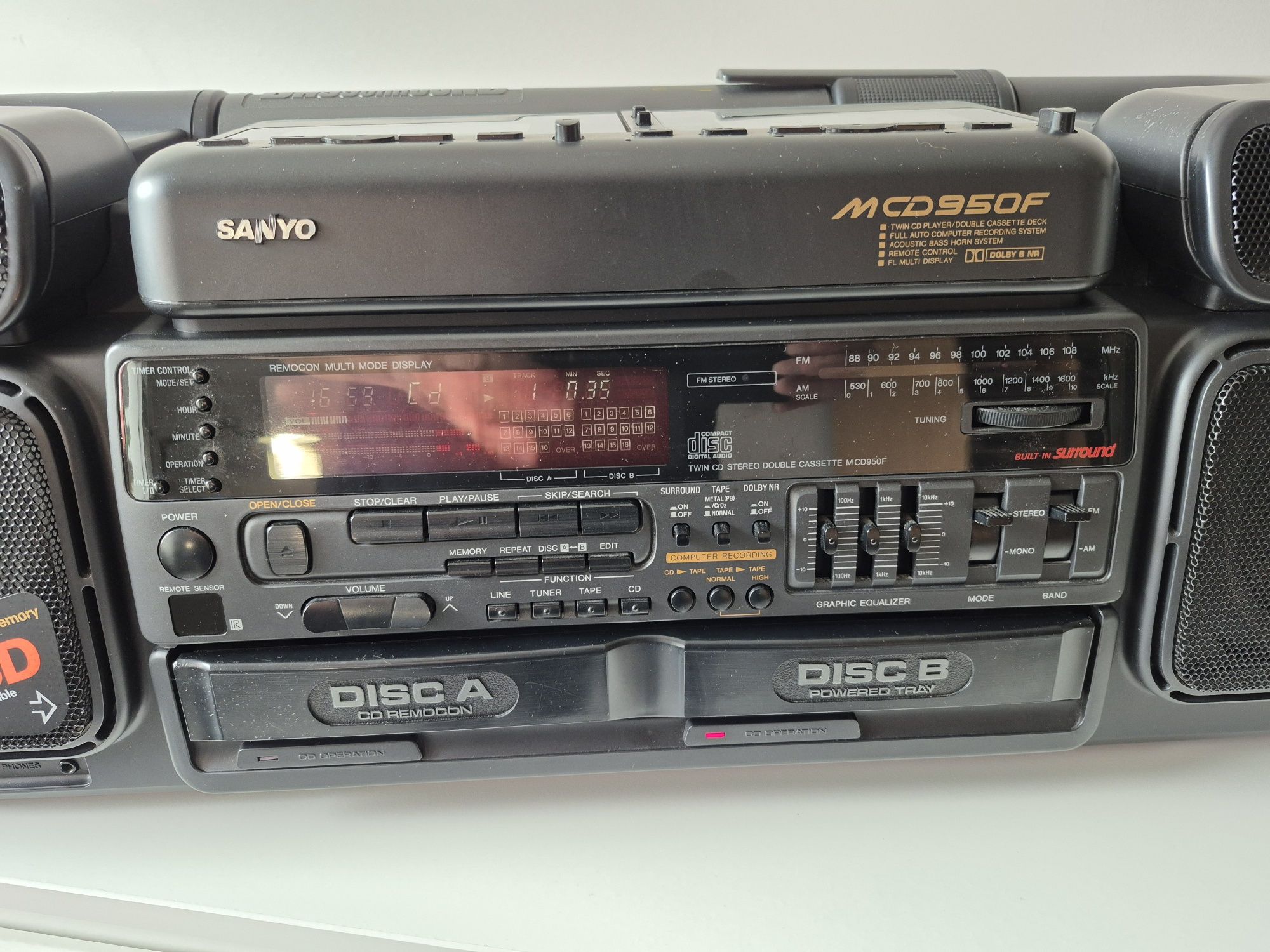 Sanyo M CD950F boombox radio z CD unikat