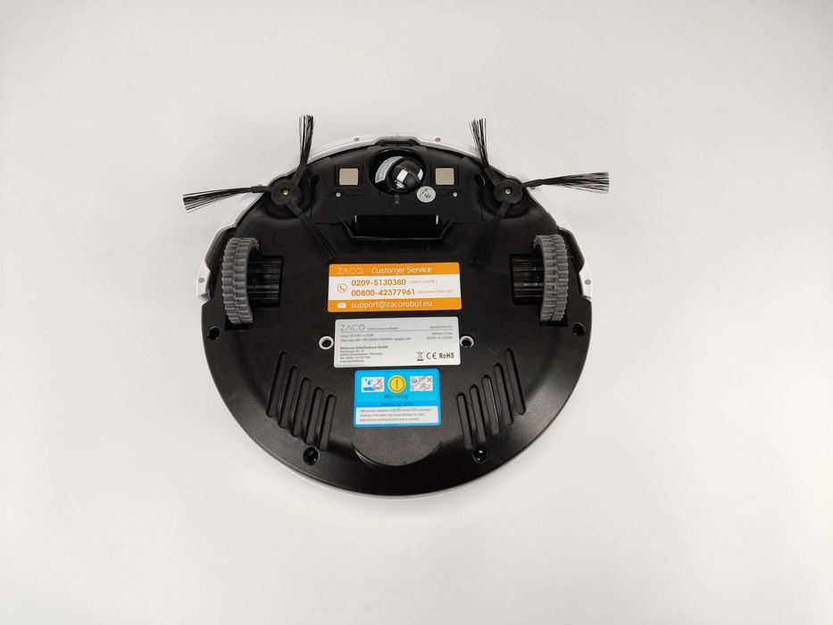ZACO V5sPro z funkcją mopowania, automatyczne odkurzanie, bezworkowy