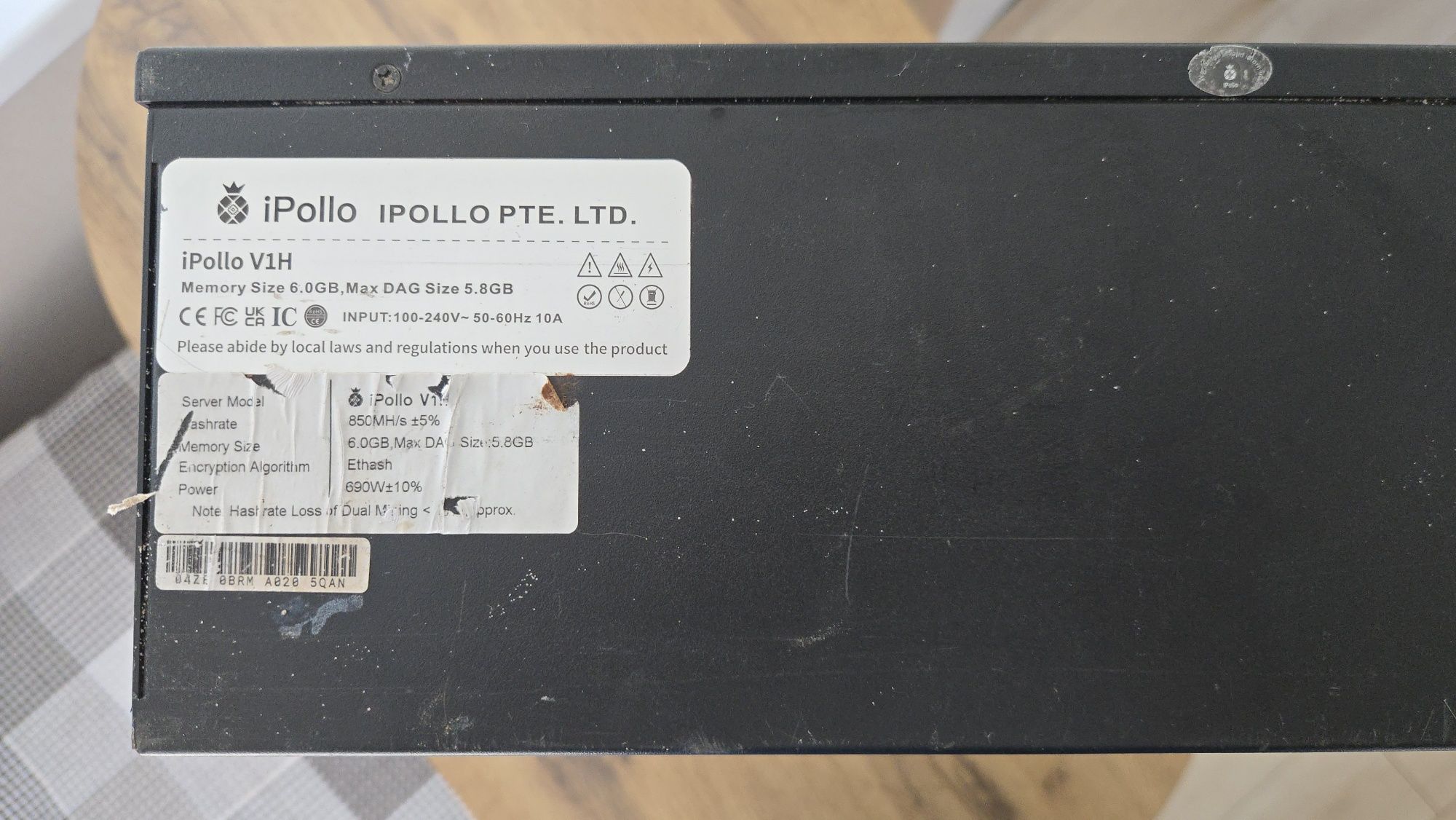 Майнер iPollo v1h 850Mh та iPollo v1 wifi mini