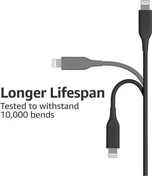 2-pak kabli do ładowania 1,8 m USB-A na Lightning do iPhone, iPad, iPo