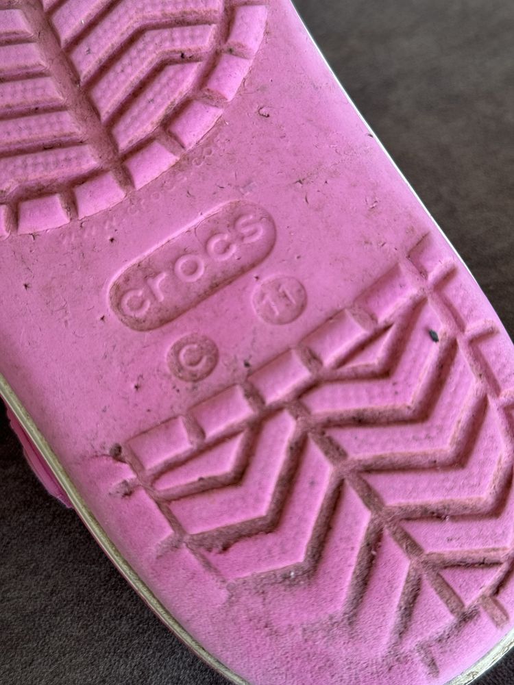 Crocs c11 рожеві для дівчинки сабо