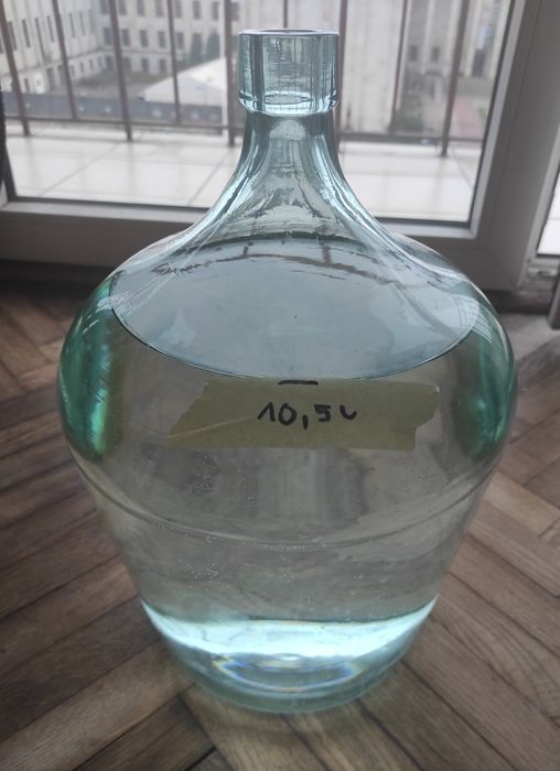 Gąsior na wino 10,5 litra rurka fermentacyjna grube solidne szkło