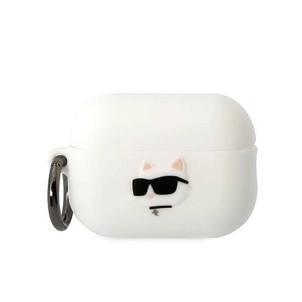Etui Karl Lagerfeld Silicone Choupette Head 3D na AirPods Pro 2 - biał
