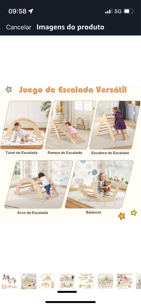 Escalada Montessori de crianças