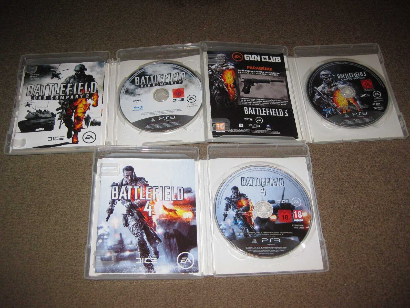 3 Jogos da Saga "Battlefield" para a Playstation 3/Completos!