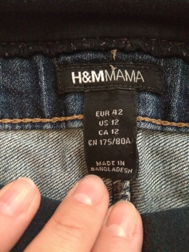 H&M spodnie jeansy ciążowe XL 42