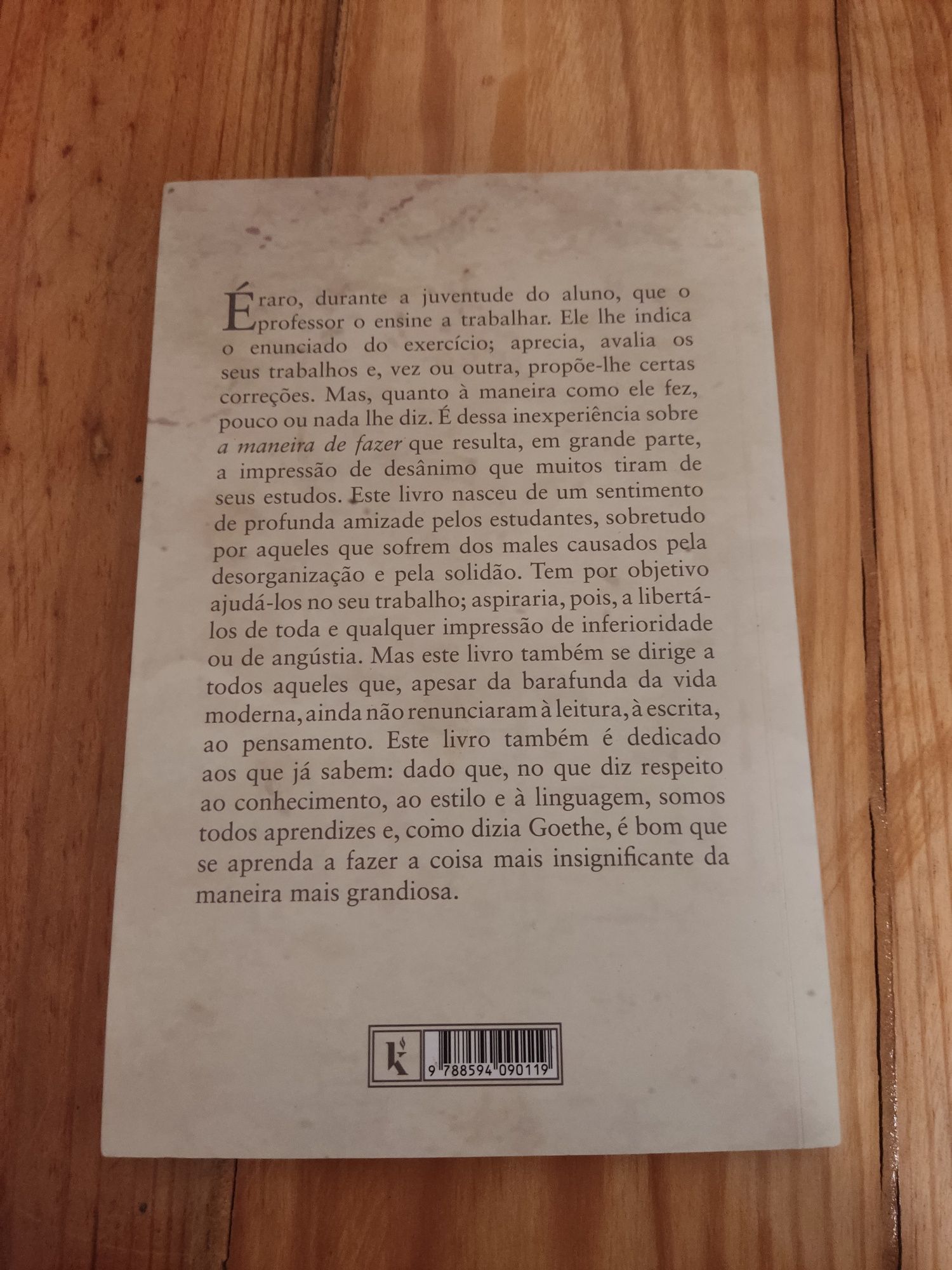 Livro "O Trabalho Intelectual"