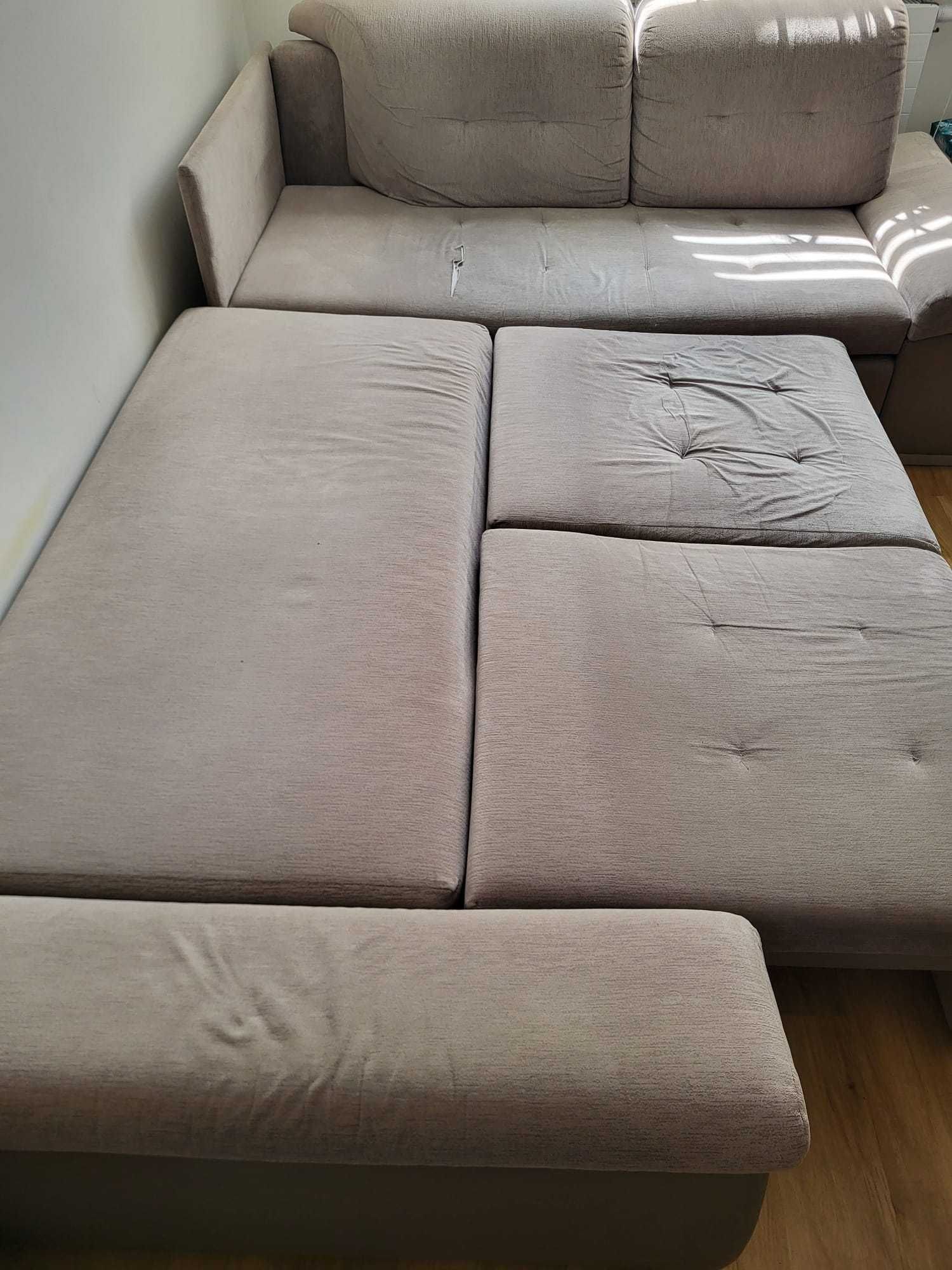 Narożnik z funkcją spania w kolorze Taupe