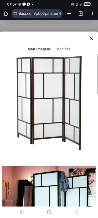 Biombo em muito bom estado ikea